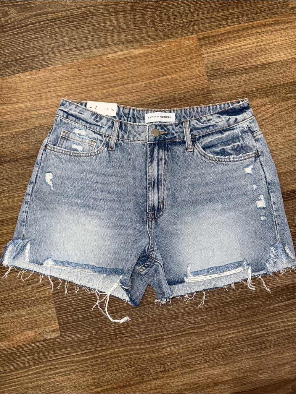 Flying monkey high rise jean shorts w29 NWT
